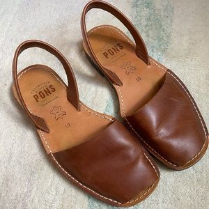 Pons Avarcas Sandals in Brown Leather